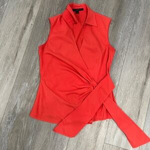 Express Design Studio Red Sleeveless Blouse